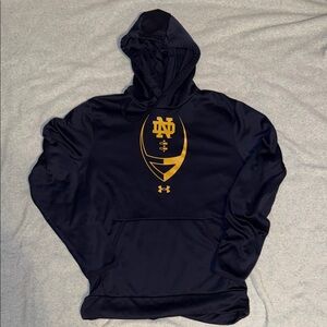 Notre Dame Football Under Armour Hoodie - Navy, L